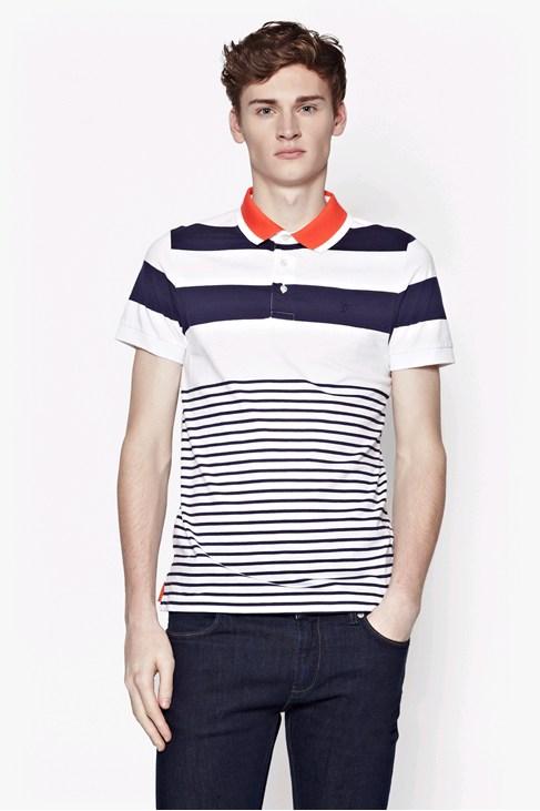 French Connection Bayard Stripe Polo Shirt