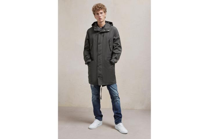 French Connection Canvas Wax Parka Jacket