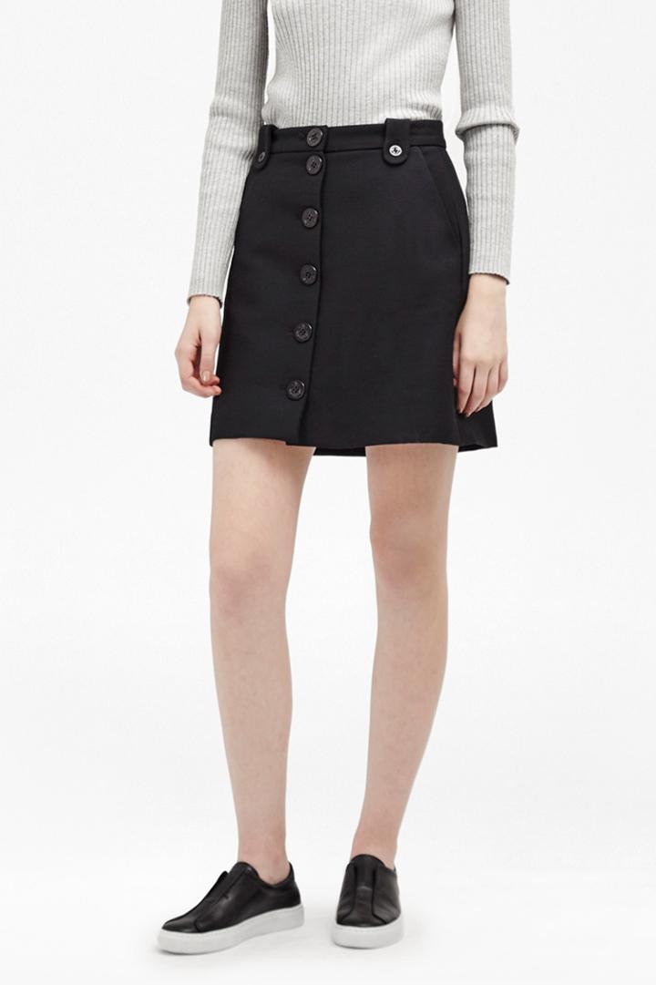 French Connection Flight Twill Button Through Skirt