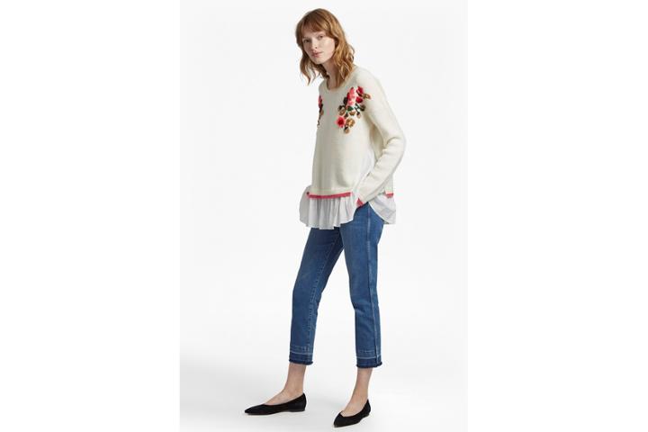French Connection Vienna Knit Embroidered Jumper