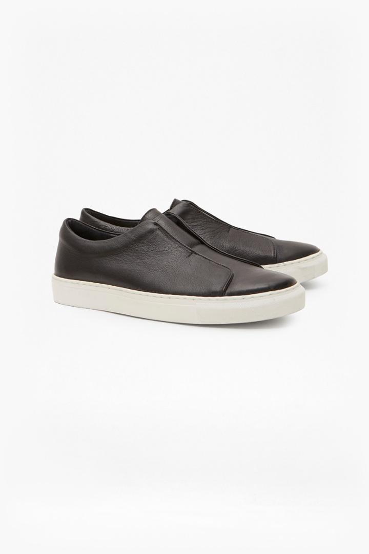 French Connenction Non Eyelet Cupsole Leather Trainers