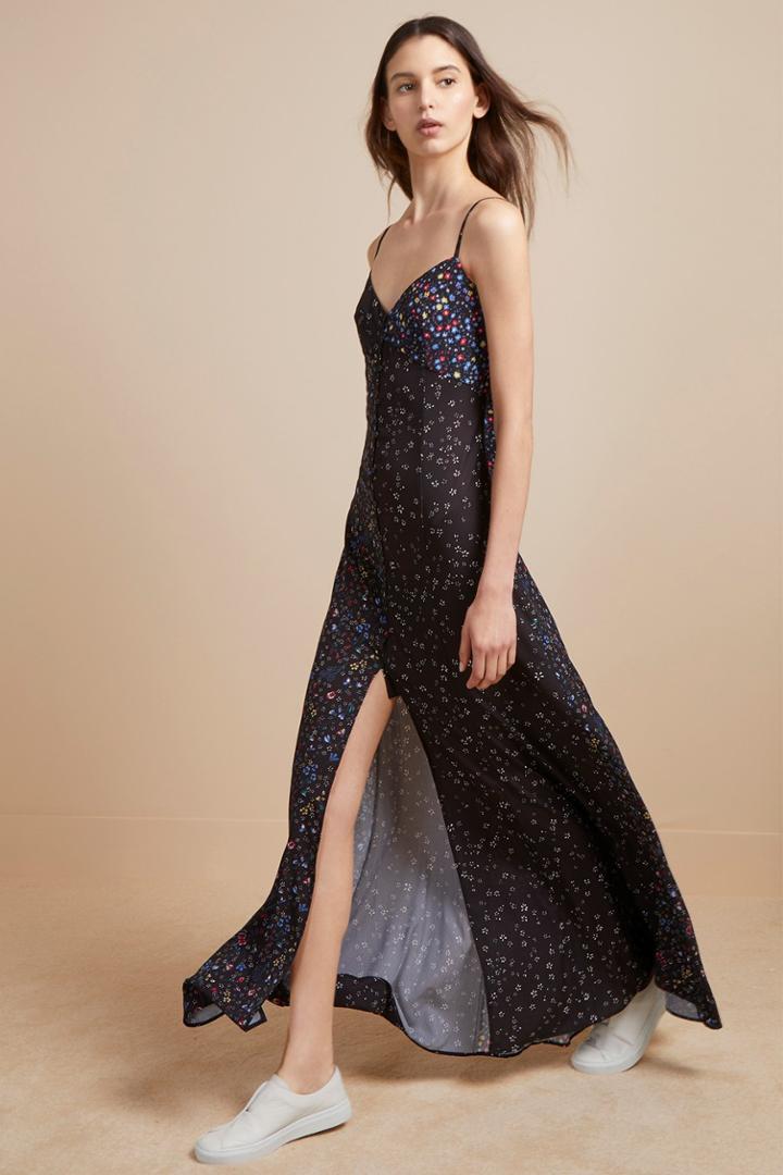 French Connenction Aubine Fluid Floral Strappy Maxi Dress