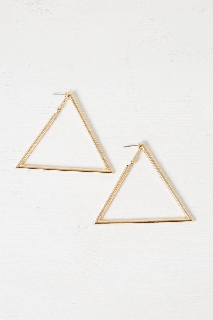 Fcus Chunky Geo Triangle Earrings