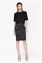 French Connection Polka Spray Pencil Skirt