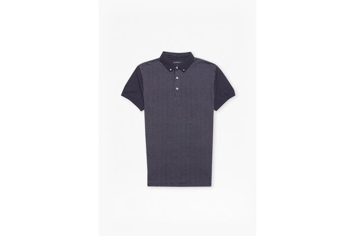 French Connection Summer All Front Ditsy Polo Shirt