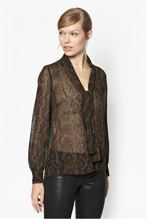 French Connection Soho Boa Pussybow Blouse