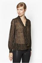French Connection Soho Boa Pussybow Blouse