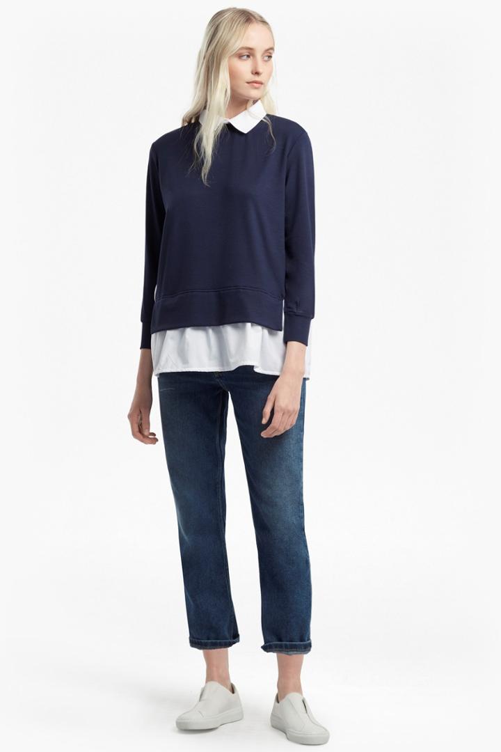 French Connenction Fresh Jersey Pleated Back Jumper