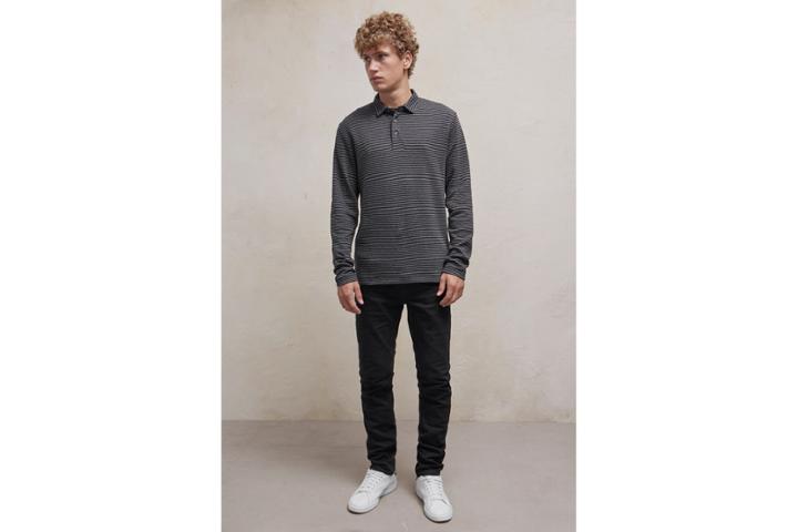 French Connection Double Face Alternative Stripe Polo Shirt