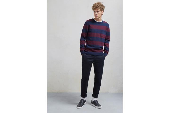 French Connection Striped Argyle Overdye Jumper