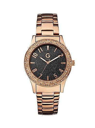 G By Guess Rose Gold-tone Glitz Watch