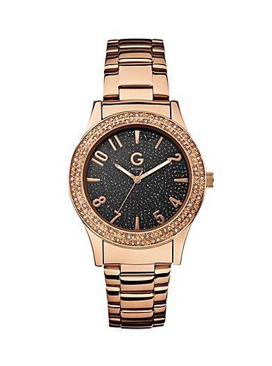 G By Guess Rose Gold-tone Glitz Watch
