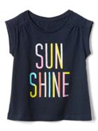 Gap Shirred Graphic Tee - Blue Galaxy