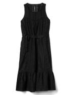Gap Women Eyelet Sleeveless Tier Dress - True Black