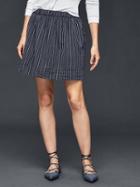 Gap Women Linen Stripe Mini Skirt - Dark Night