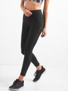 Gap Women Gfast Blackout High Rise Lasercut 7/8 Leggings - Black