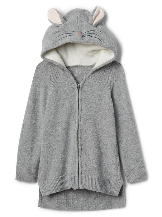 Gap Cozy Bunny Zip Hoodie - New Heather Grey