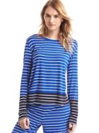 Gap Women Mix And Match Stripe Sleep Tee - Breton Stripe Blue