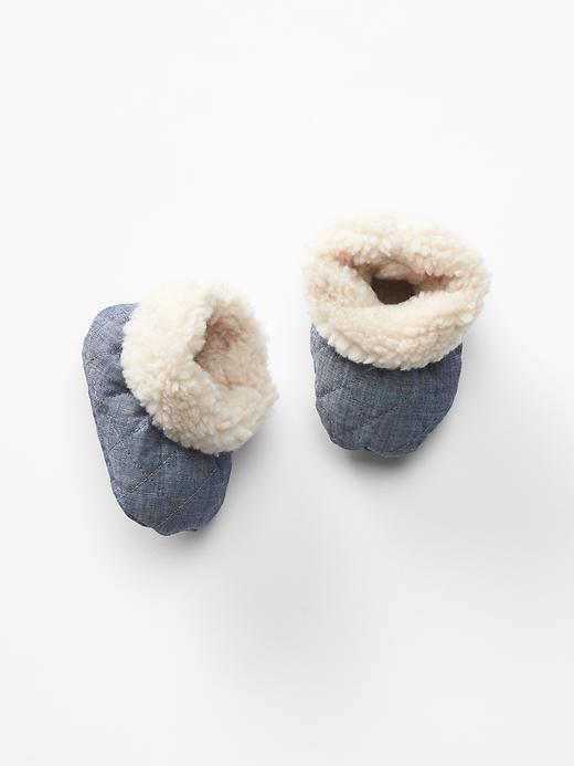 Gap Cozy Quilted Chambray Booties - Denim
