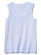 Gap Women Scoopneck Tank - Blue Crystal