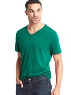 Gap Men Essential Short Sleeve V Neck T Shirt - Going Green