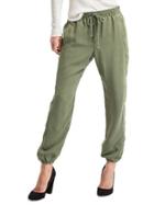 Gap Women Tencel Side Panel Joggers - Tweed Green