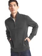 Gap Men Sun Wash Half Zip Sweatshirt - Moonless Night
