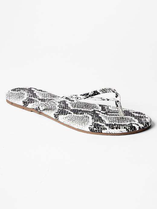 Gap Leather Flip Flops - Black Snake