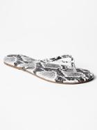 Gap Leather Flip Flops - Black Snake
