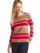 Gap Women Wide Stripe Crewneck Sweater - Pink