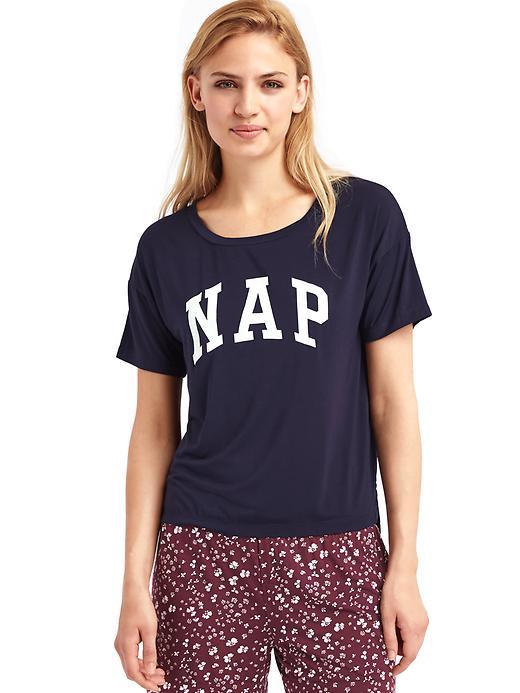Gap Women Graphic Sleep Tee - Dark Indigo