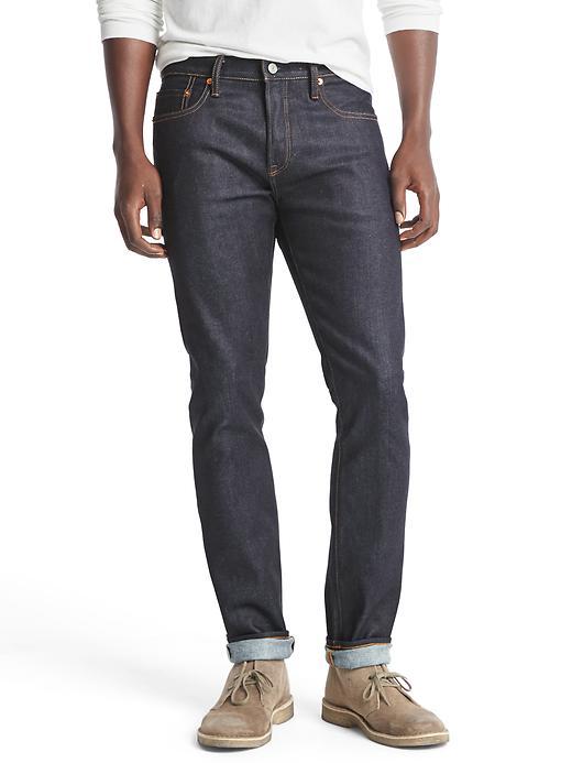 Gap Men Stretch Selvedge Skinny Fit Jeans - Raw