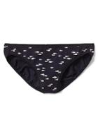 Gap Women Stretch Cotton Low Rise Bikini - Tiny Fish Dark Indigo