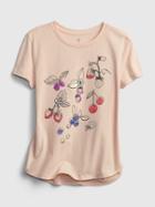 Kids Sequin Fruit Graphic T-shirt