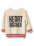 Gap Heartbreaker Intarsia Crew Sweater - French Vanilla