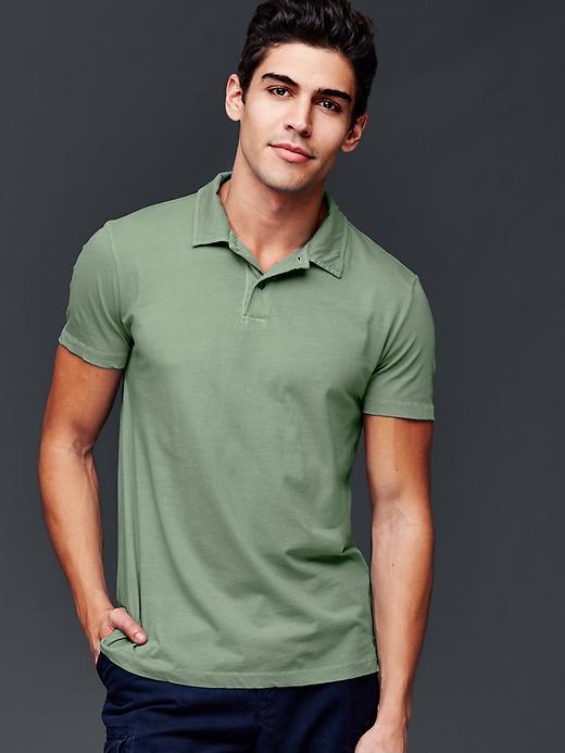 Gap Men Vintage Wash Polo - Desert Cactus