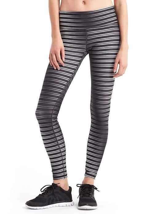 Gap Women Gfast Cross Train Grosgrain Leggings - Metal Streaks