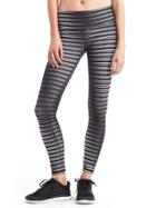 Gap Women Gfast Cross Train Grosgrain Leggings - Metal Streaks