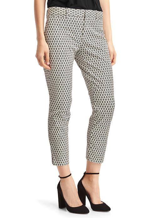 Gap Women Bi Stretch Skinny Ankle Crop Pants - Black Diamonds