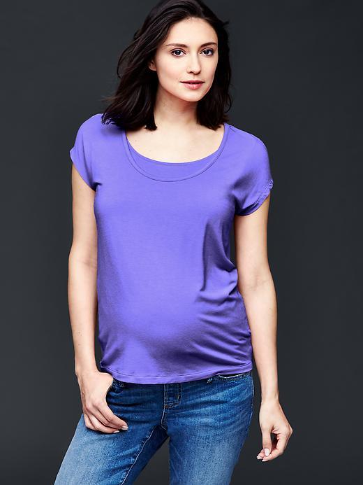 Gap Scoop Neck Nursing Top - Blue Iris