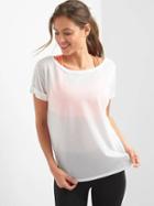 Gap Women Breathe Mesh Roll Sleeve Tee - Optic White