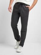 Gap Men Linen Cotton Drawstring Pants - Moonless Night