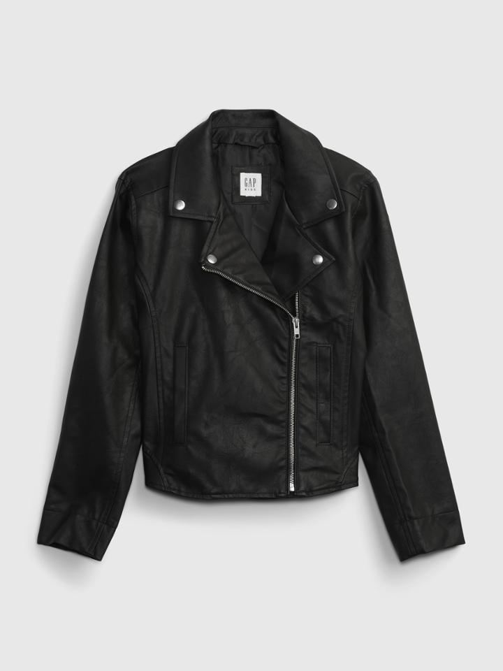 Kids Faux-leather Moto Jacket