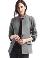 Gap Women Long Wool Blazer - New Heather Grey