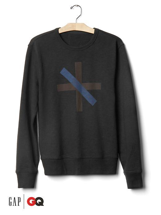 Gap X Gq Saturdays New York City Crewneck Sweatshirt - Solid Black