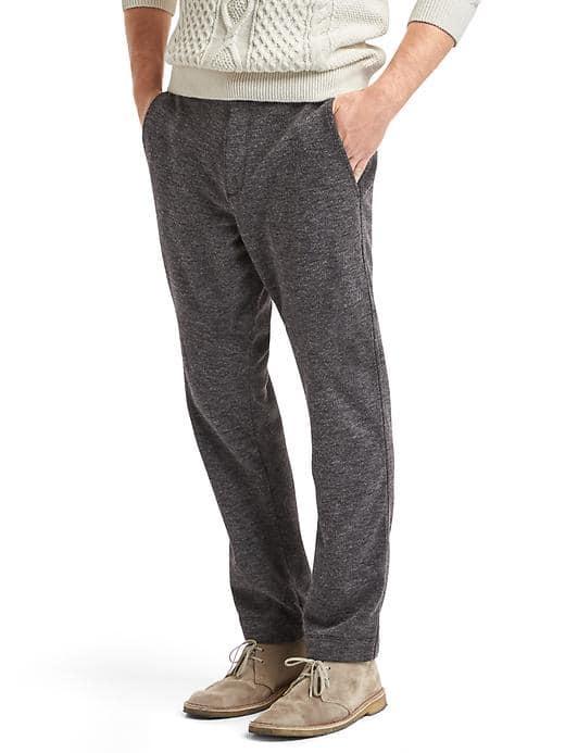 Gap Men Supersoft Double Knit Slim Fit Pants - New Charcoal Gray