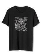 Gap Men Nyc Abstract Map Graphic Tee - Moonless Night