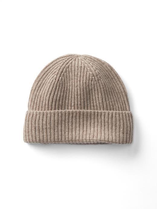 Gap Women Cashmere Ribbed Knit Beanie - Oatmeal Heather