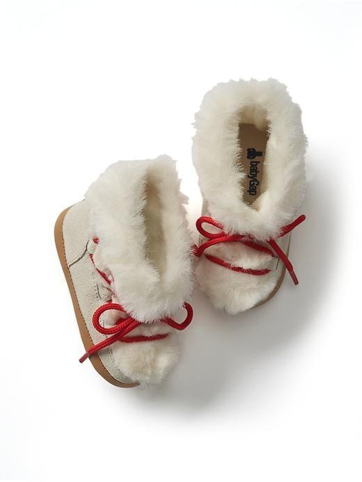 Gap Cozy Apres Ski Booties - Ivory Frost