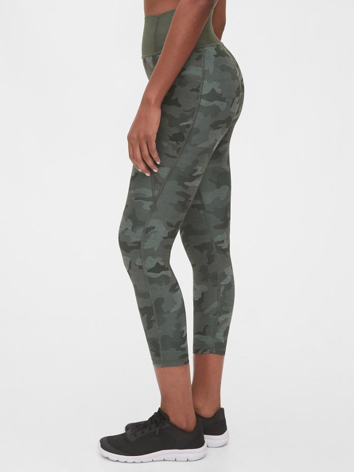 Gapfit High Rise Print Pocket 7/8 Leggings In Sculpt Revolution